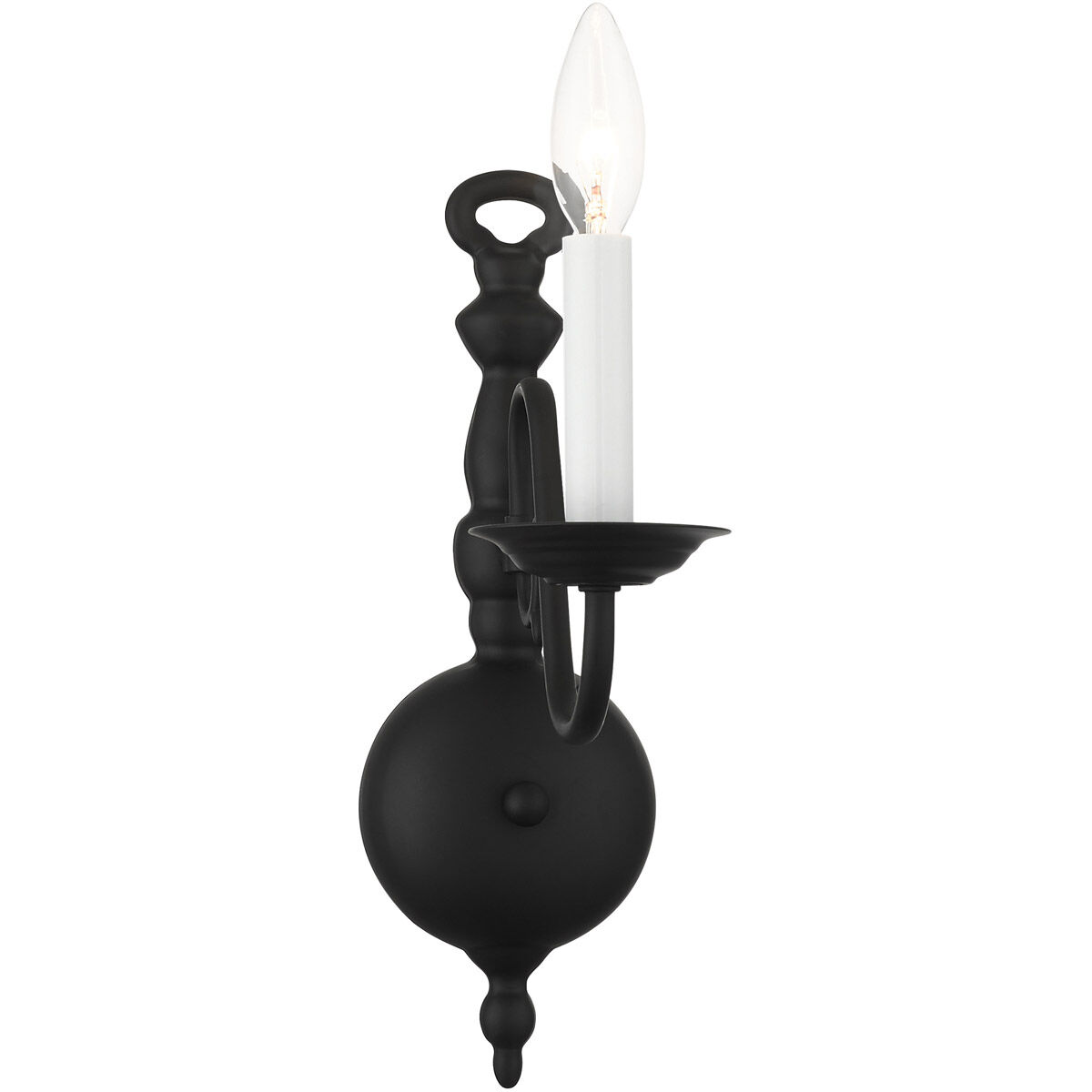Williamsburg 1 Light 4 inch Black Sconce Wall Light