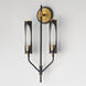 Regent Wall Sconce Wall Light in Black and Antique Brass