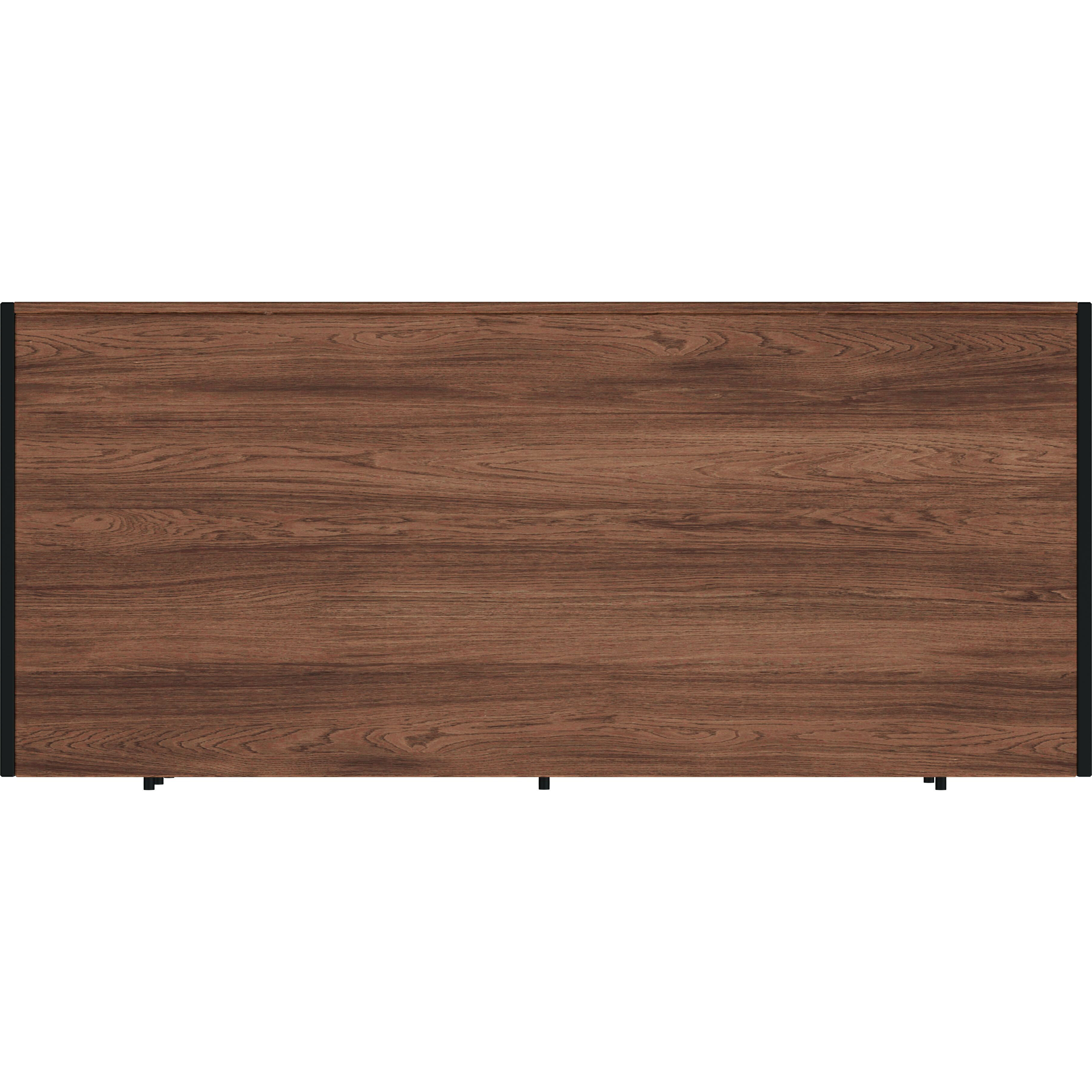 Drake 2 Drawer Iron and Wood Writing Desk in Medium Brown