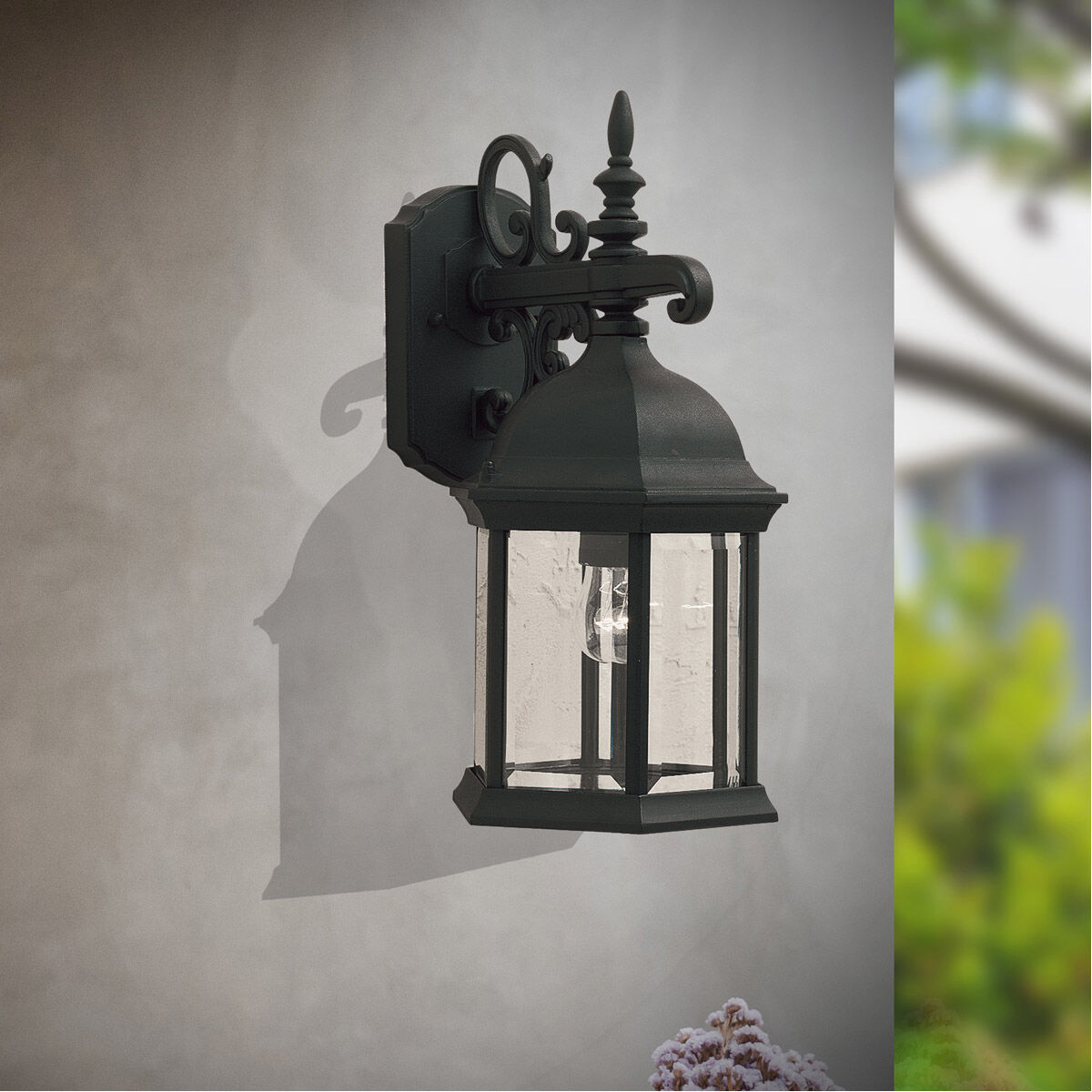 Signature 1 Light 16 inch Black Outdoor Wall Light