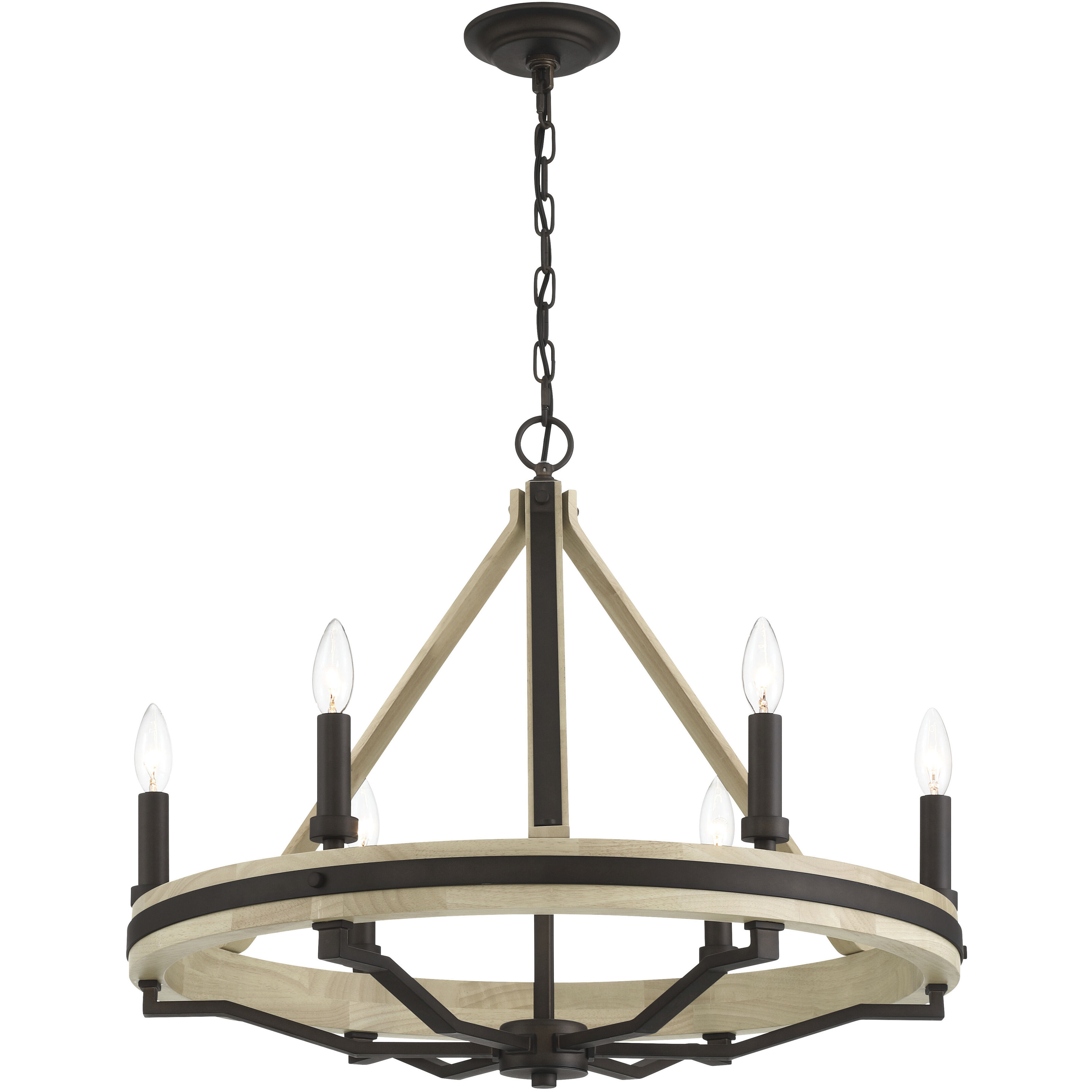 Sonoma 6 Light 26.25 inch Dark Bronze Chandelier Ceiling Light