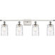 Ballston Candor 4 Light 36 inch White and Polished Chrome Bath Vanity Light Wall Light in Clear Waterglass, Ballston