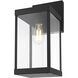 Peter 1 Light 18 inch Black Outdoor Wall Sconce