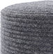 Poppy 16 inch Charcoal Outdoor Pouf, Cylinder