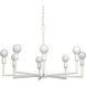 Park 8 Light 32 inch White Gesso Chandelier Ceiling Light