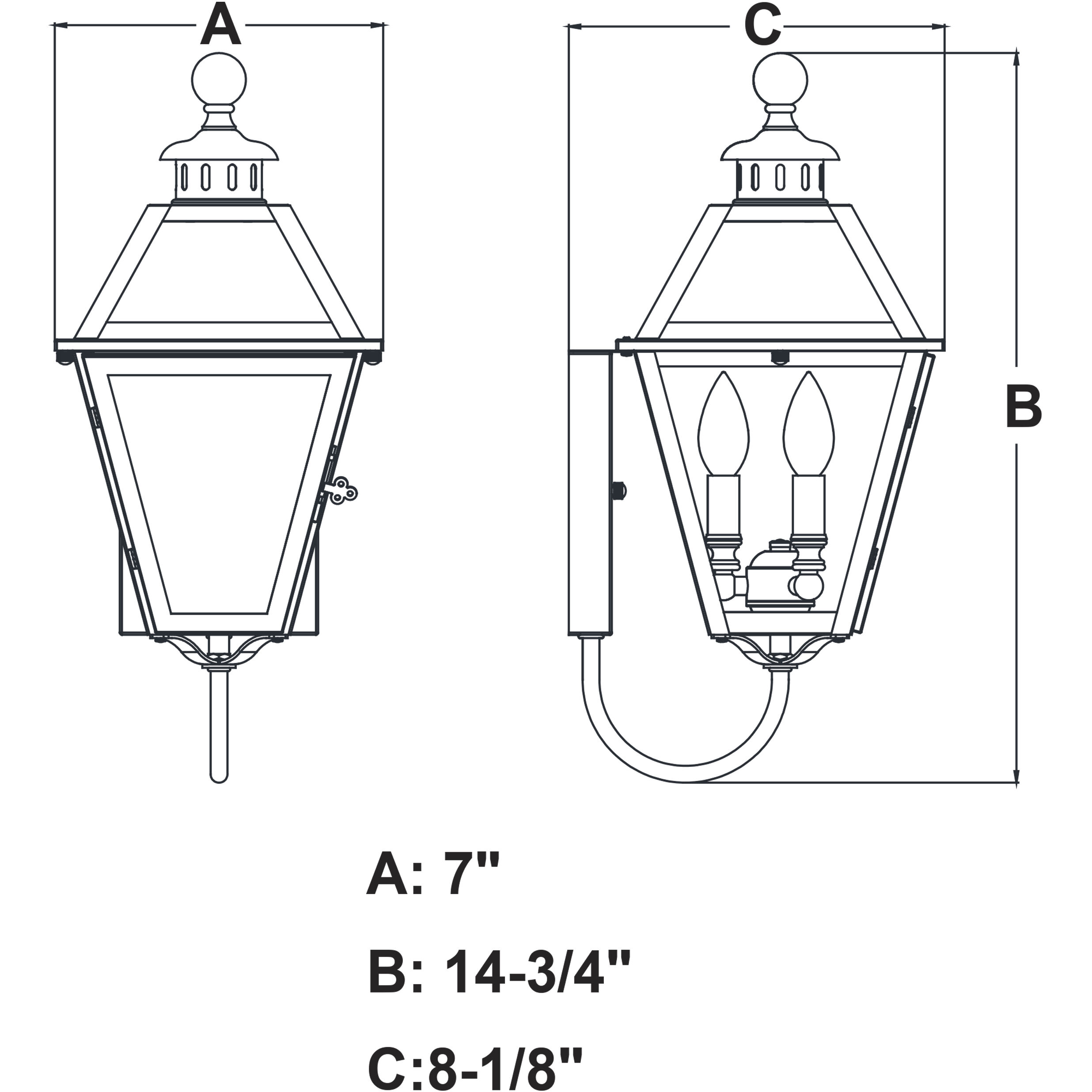 Nottingham LED 14.75 inch Textured Black Outdoor Wall