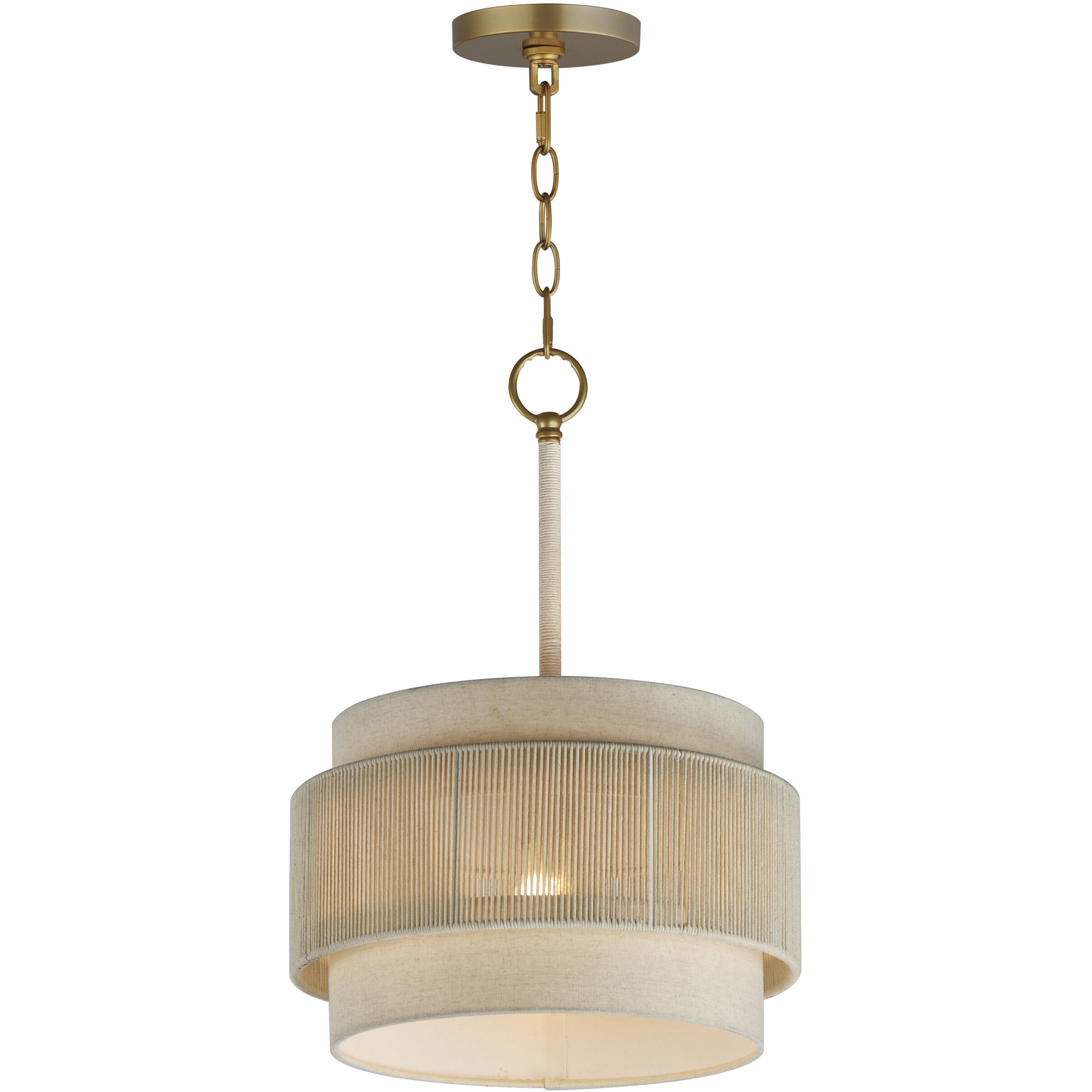 Seacliff 1 Light 14 inch Natural Aged Brass Single Pendant Ceiling Light
