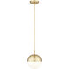 Realm Sphere 1 Light 10.75 inch Modern Gold Pendant Ceiling Light