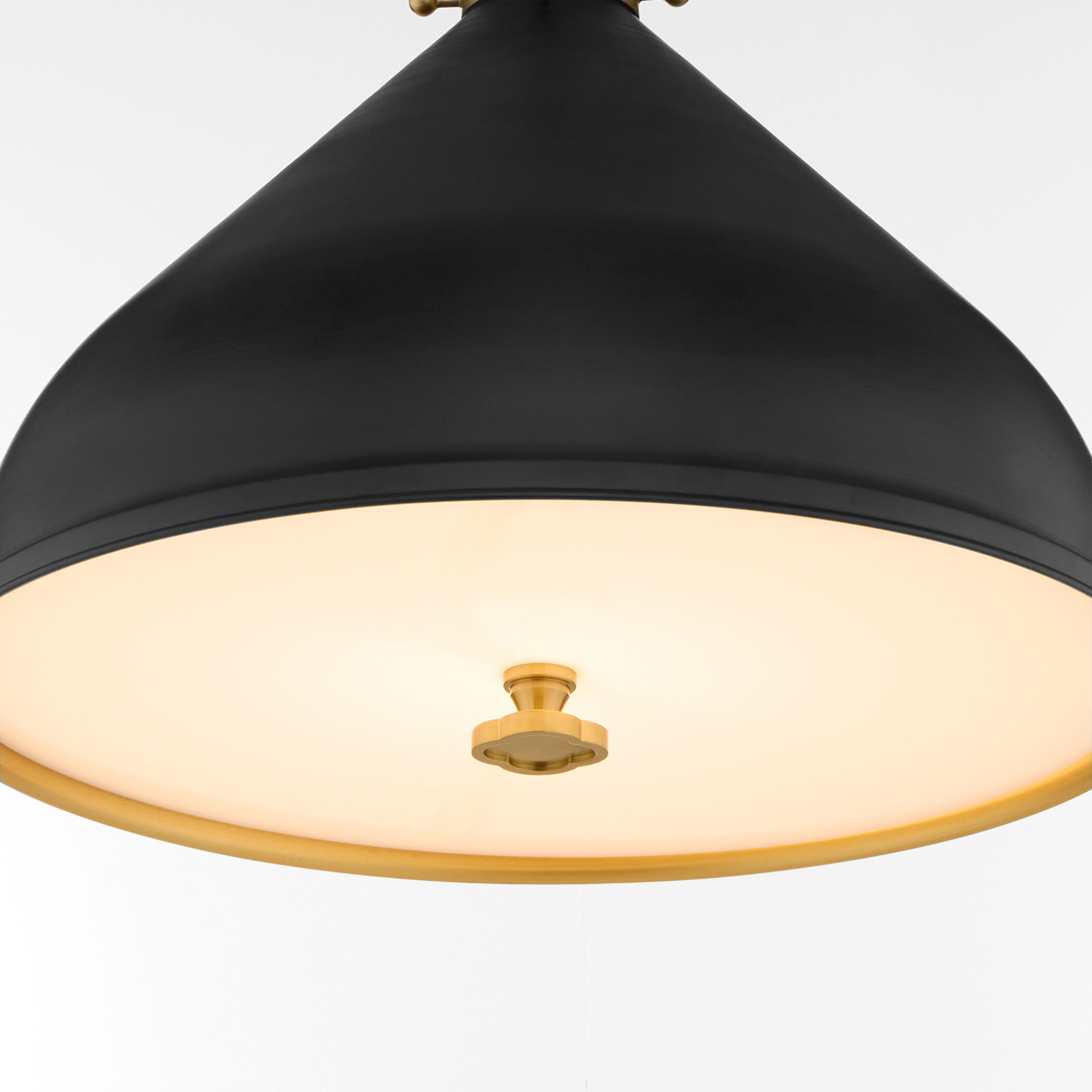 Bonnel 1 Light 16 inch Matte Black and Aged Brass Pendant Ceiling Light