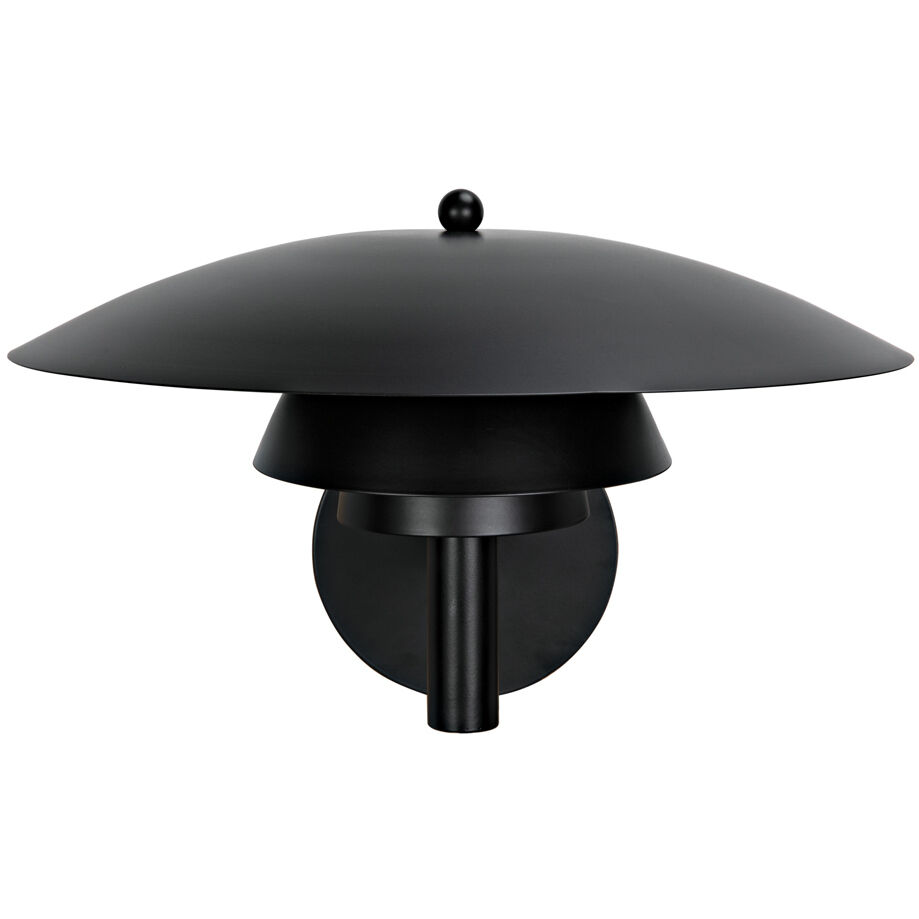 Caprese 1 Light 10 inch Matte Black Sconce Wall Light