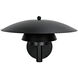 Caprese 1 Light 10 inch Matte Black Sconce Wall Light