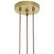 Giselle 3 Light 10 inch Antique Brass Multi-Port Chandelier Ceiling Light