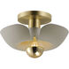 Poppy LED 11.75 inch Silver Gold and Satin Brass Flush Mount Ceiling Light