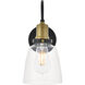 Aspinwall 1 Light 5.7 inch Brass and Black Wall Sconce Wall Light