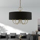 Huntington 5 Light 23 inch Antique Brass Pendant Chandelier Ceiling Light