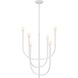 Dahlia LED 23 inch Plaster White Chandelier Ceiling Light