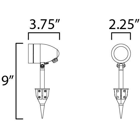 Alumilux Landscape 12 5 watt Black Outdoor Pathway Light