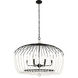 Voliere 6 Light 36 inch Gold Pendant Ceiling Light in Matte Black