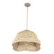 Coaxial 6 Light 26 inch Jute Pendant Ceiling Light