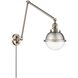 Franklin Restoration Hampden 31.63 inch 60 watt Brushed Satin Nickel Swing Arm Wall Light in Clear Glass