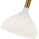 Alora Mood Belleview 1 Light 11.88 inch Aged Gold Pendant Ceiling Light in Matte Opal Glass