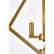 Irina 3 Light 14 inch Brass Pendant Ceiling Light