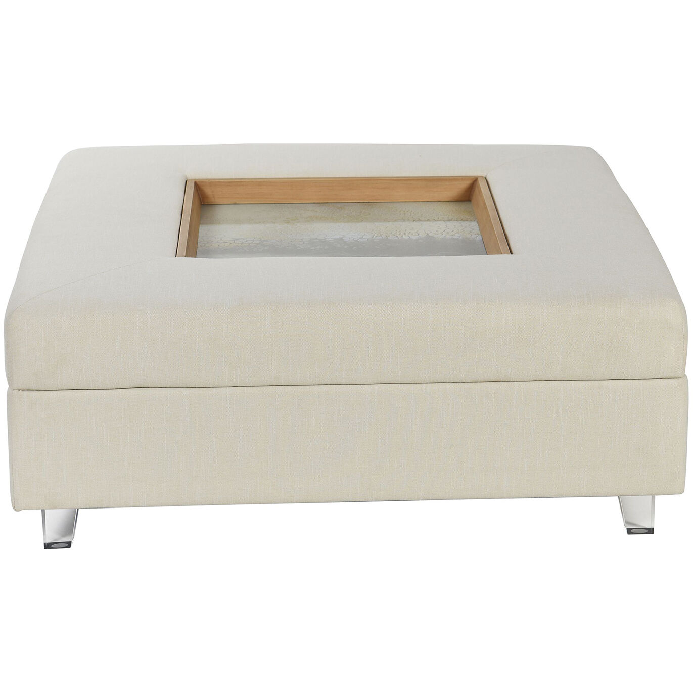 Austin Allen James 37.5 X 37.5 inch Cream and Clear Coffee Table