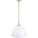 Biba 1 Light 15 inch Brushed Gold Pendant Ceiling Light