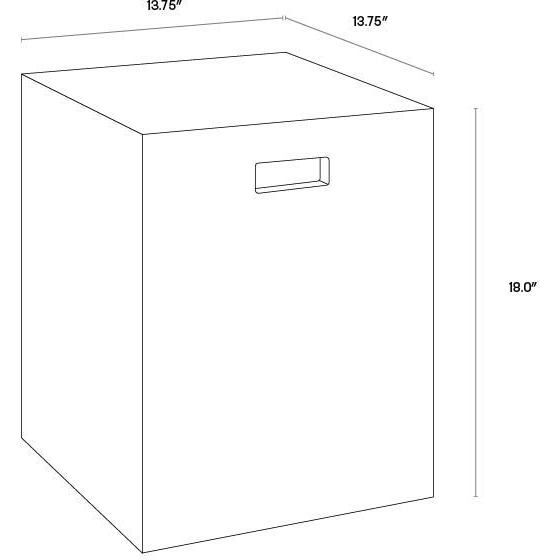 Castor 18 X 13.75 inch Black Outdoor End Table