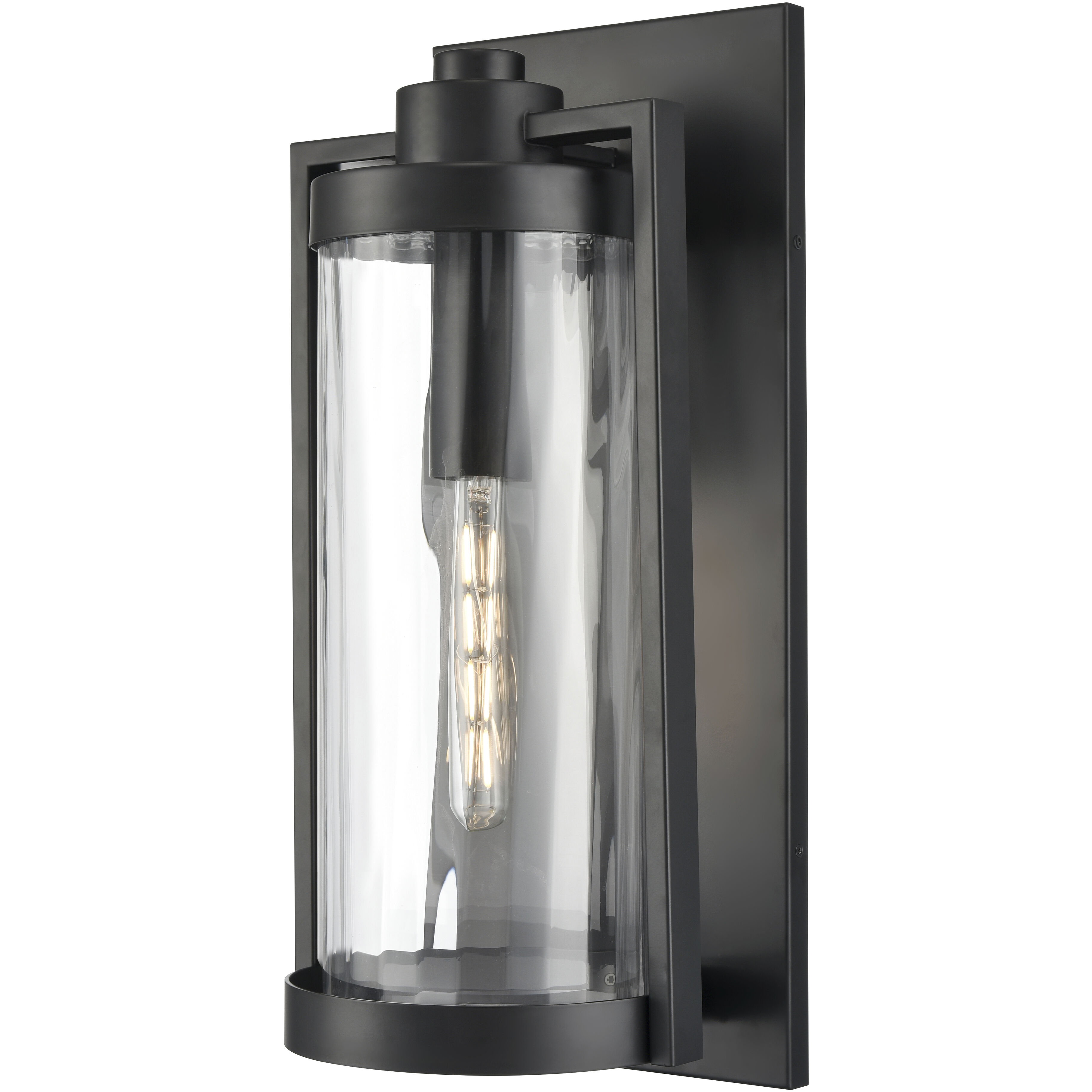 Braselton 1 Light 23.75 inch Powder Coated Black Outdoor Wall Sconce