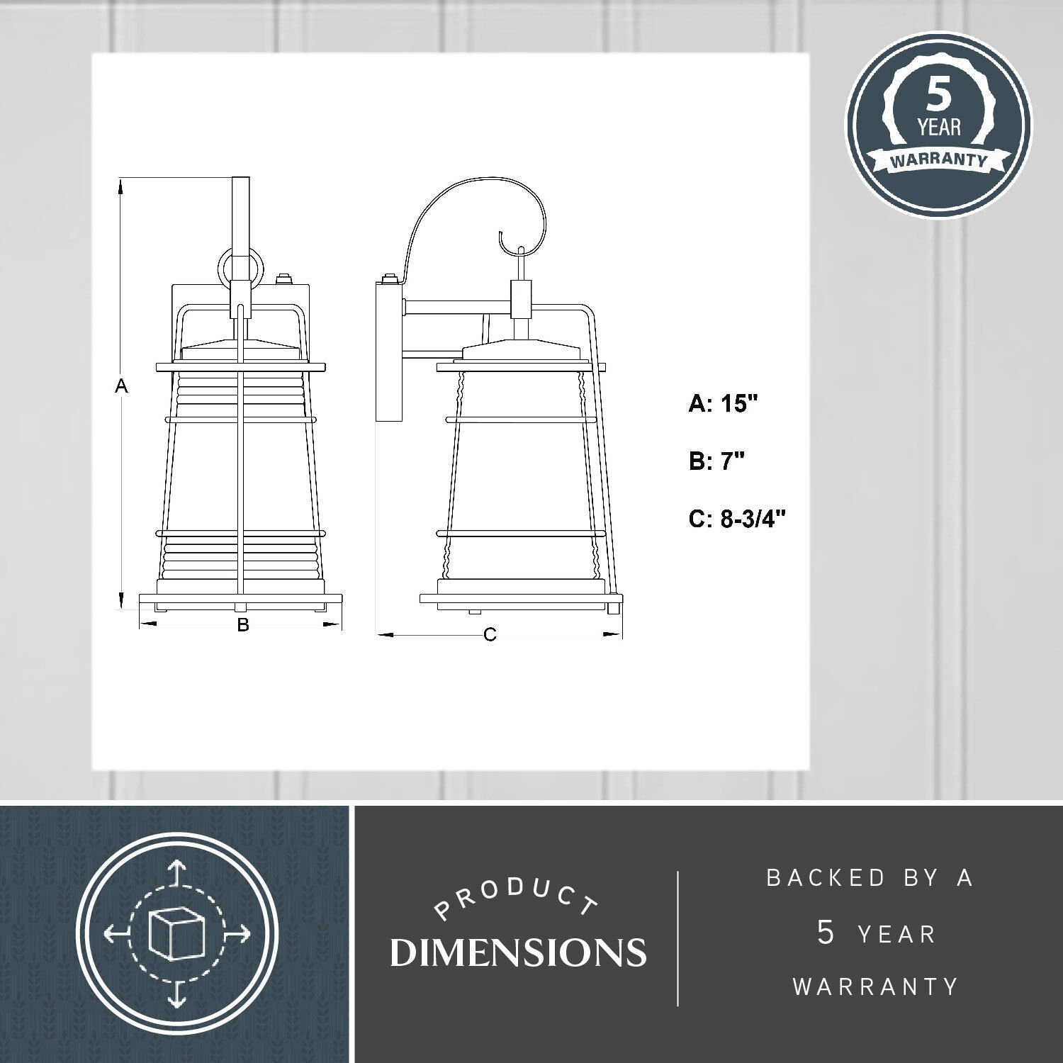 Montauk LED 15 inch Textured Black Outdoor Wall