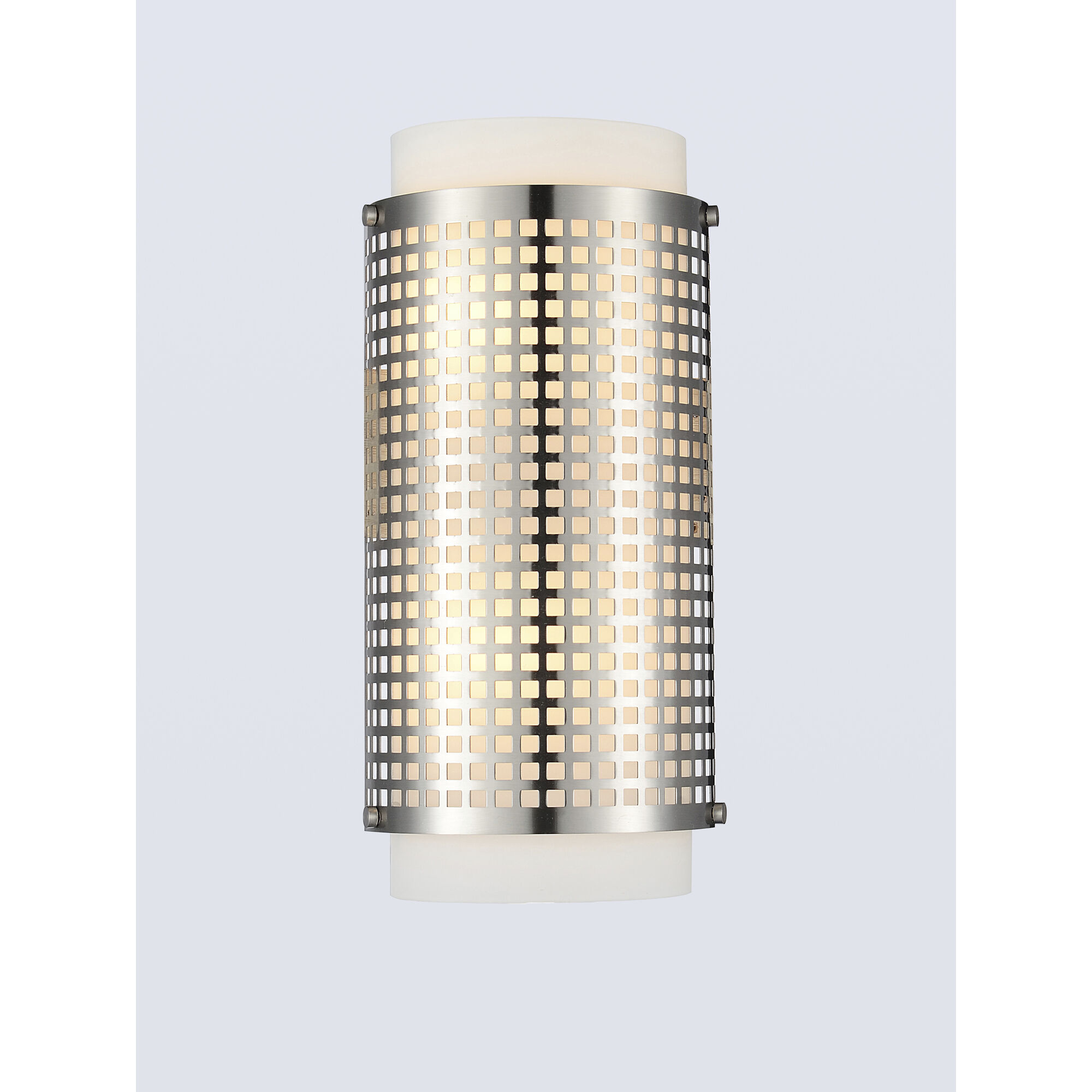 Checkered 2 Light 6 inch Satin Nickel Wall Light