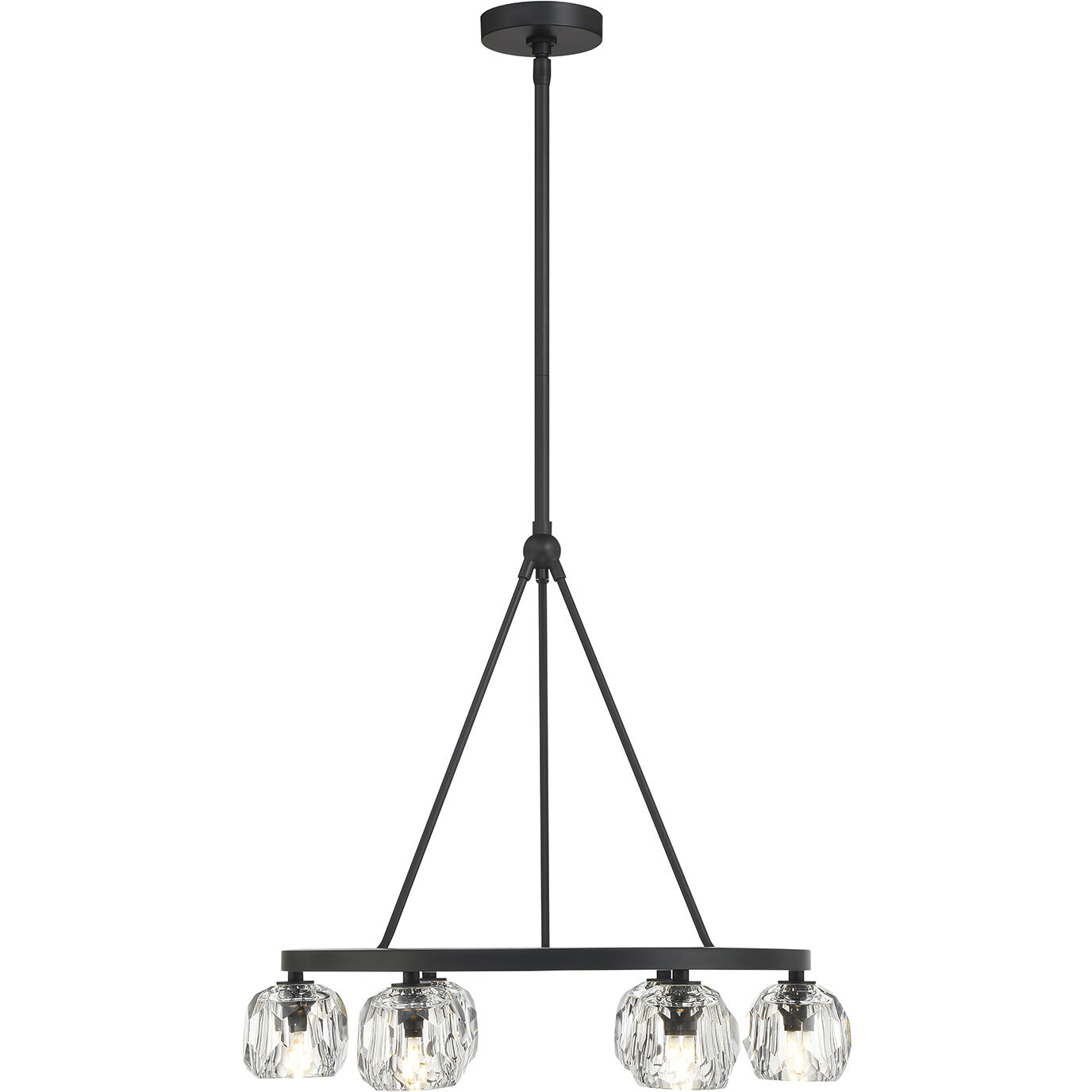 Aragon 6 Light 24 inch Matte Black Chandelier Ceiling Light