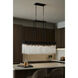 Matrix 6 Light 36.5 inch Matte Black and French Gold Linear Pendant Ceiling Light