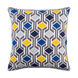 Inga 18 X 18 inch Light Gray/Medium Gray/Navy/Bright Yellow Pillow Kit, Square