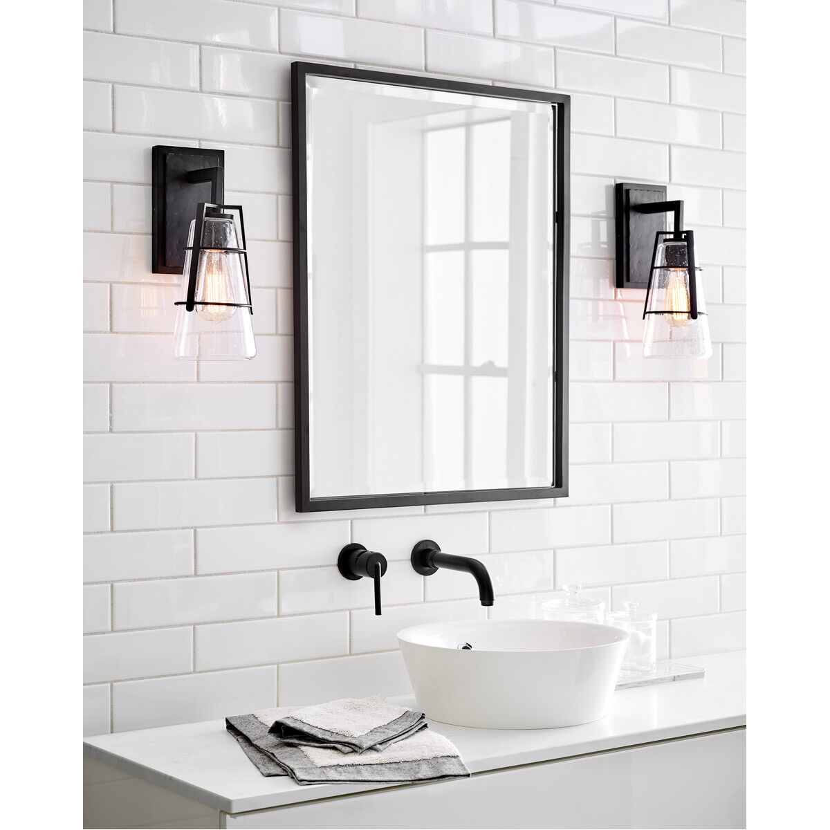 Adelaide 1 Light 5.38 inch Midnight Black Wall Bath Fixture Wall Light