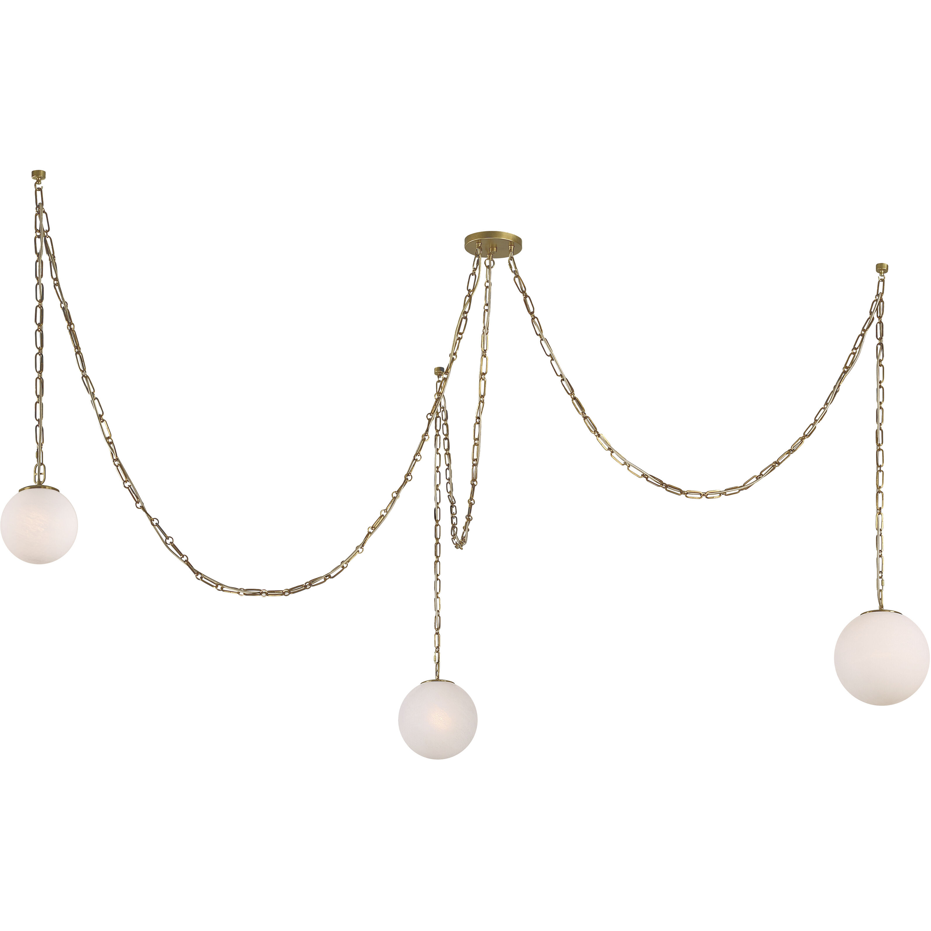 Marbelle 3 Light 80.25 inch Legacy Brass Pendant Ceiling Light