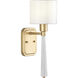 Santa Barbara 1 Light 6 inch Vintage Gold Wall Bracket Wall Light, Design Series