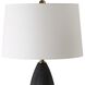 Jett 35 inch 150.00 watt Matte Black and Antique Brass Table Lamp Portable Light