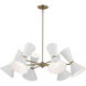 Phix LED 38.75 inch Champagne Bronze with White Chandelier Ceiling Light