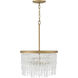 Rubina 4 Light 18 inch Burnished Gold Pendant Ceiling Light