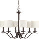 Mark 6 Light 30 inch Antique Bronze Chandelier Ceiling Light