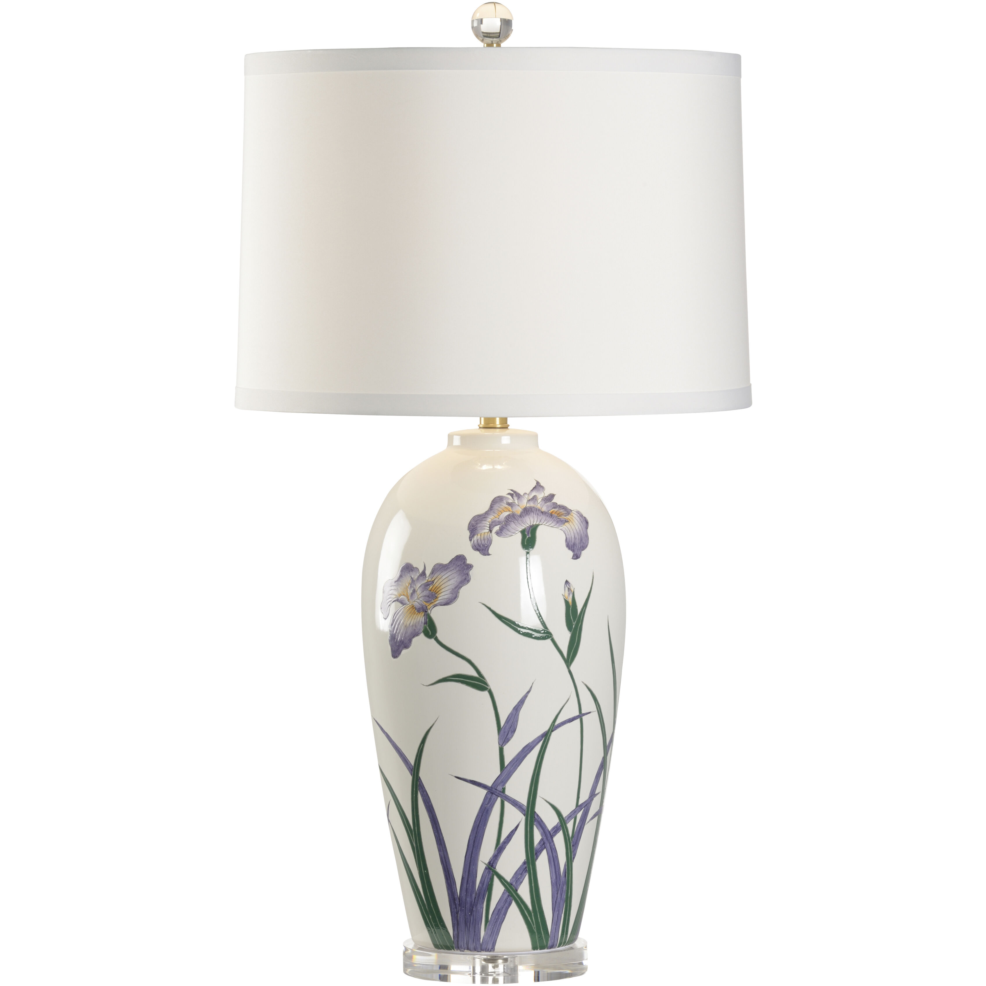 Ruth's Garden 24 inch 100.00 watt White/Cream and Blue Table Lamp Portable Light