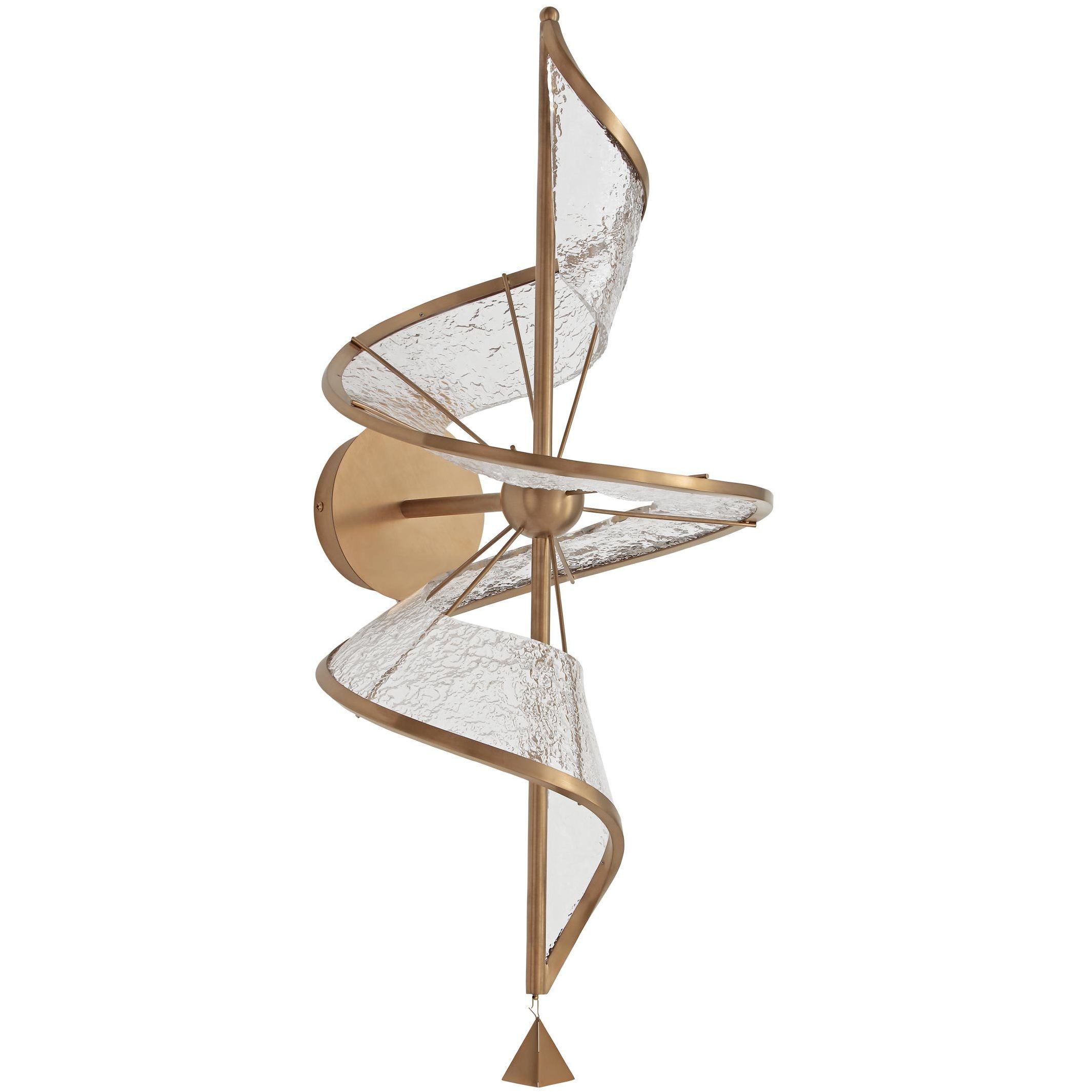 Ziva Aurora LED 13 inch Brushed Champagne Wall Sconce Wall Light