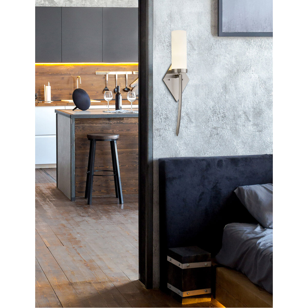 EVOLV LED 5.75 inch Brushed Nickel ADA Wall Sconce Wall Light, Pointe Family