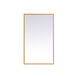 Pier 30 X 24 inch Brass LED Mirror