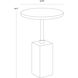 Mizani 22 X 14.25 inch Marble Look / Dark Emperador Outdoor End Table