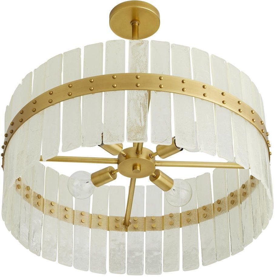 Sinclair 4 Light 28 inch Antique Brass Chandelier Ceiling Light