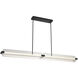 Neoness LED 67 inch Matte Black Linear Chandelier Ceiling Light in Clear