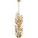 Orchid 10 Light 13 inch Legacy Brass Pendant Ceiling Light in Amber Handmade Glass